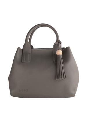 grey leatherette handbag - 15020881 - Standard Image - 4