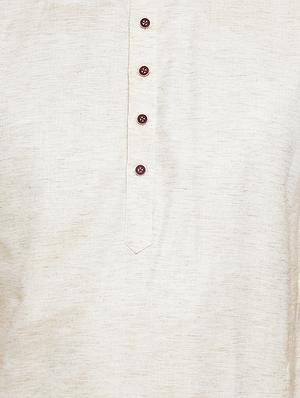 khakhi cotton kurta pyjama set - 15020924 - Standard Image - 4