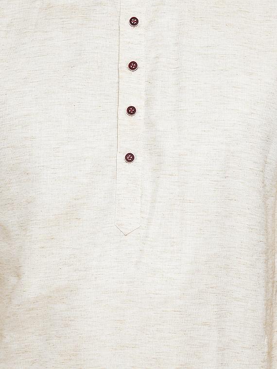 khakhi cotton kurta pyjama set - 15020924 - Zoom Image - 4