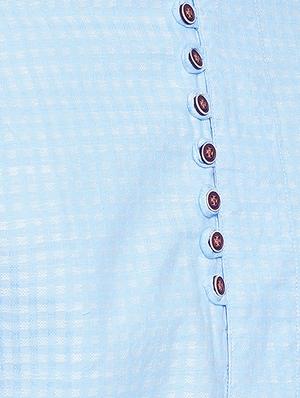 sky blue cotton ethnic wear set - 15020937 - Standard Image - 4