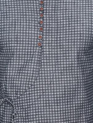 grey cotton kurta pyjama set - 15020940 - Standard Image - 4