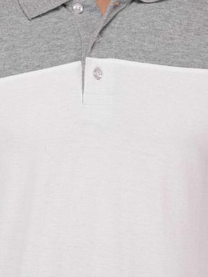 white cotton color block tshirt - 15021009 - Standard Image - 4
