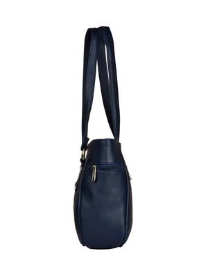 blue leatherette regular handbag - 15021096 - Standard Image - 4