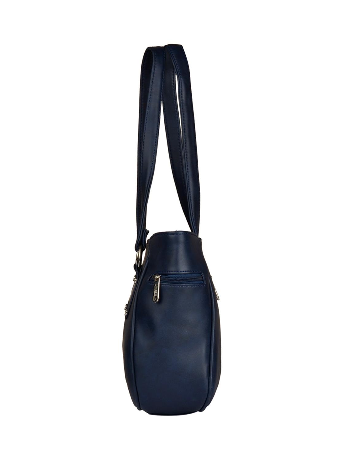 blue leatherette regular handbag - 15021096 - Zoom Image - 4