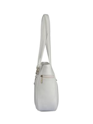white leatherette regular handbag - 15021097 - Standard Image - 4