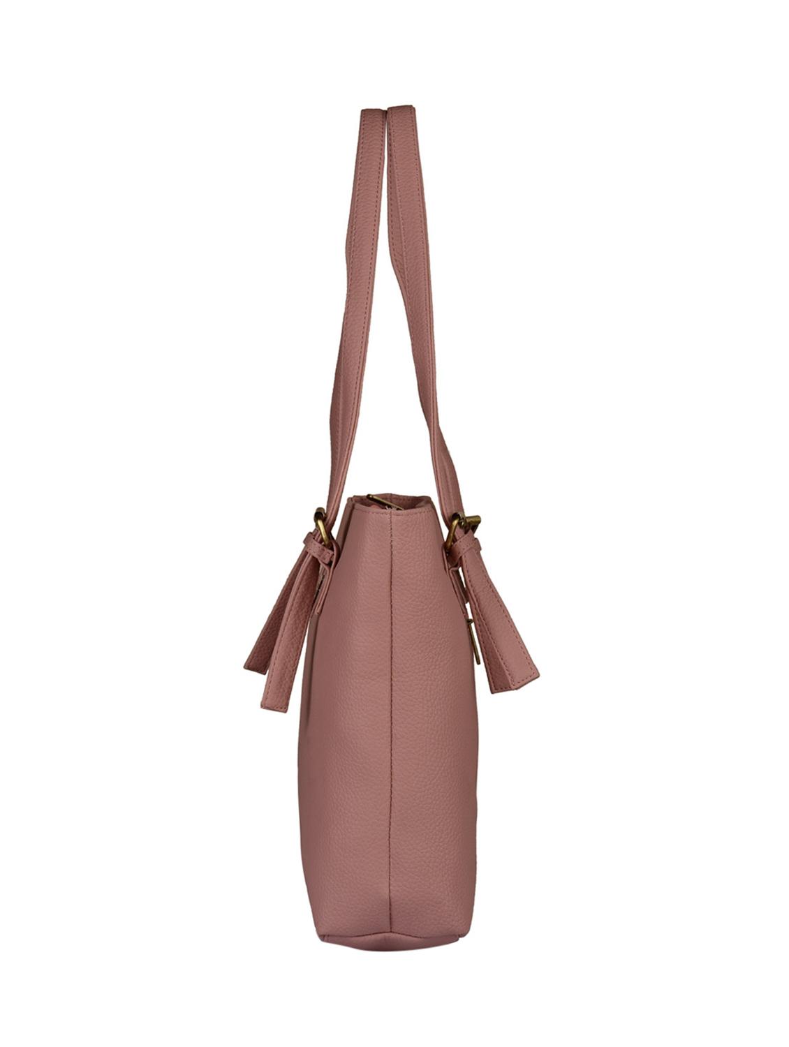 pink leatherette regular handbag - 15021110 - Zoom Image - 4