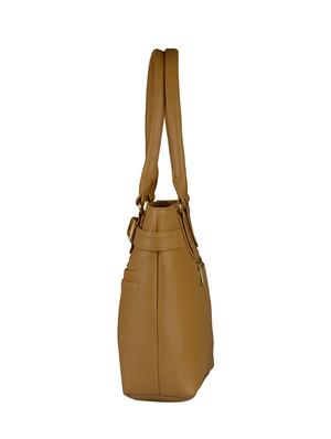 brown leatherette regular handbag - 15021128 - Standard Image - 4