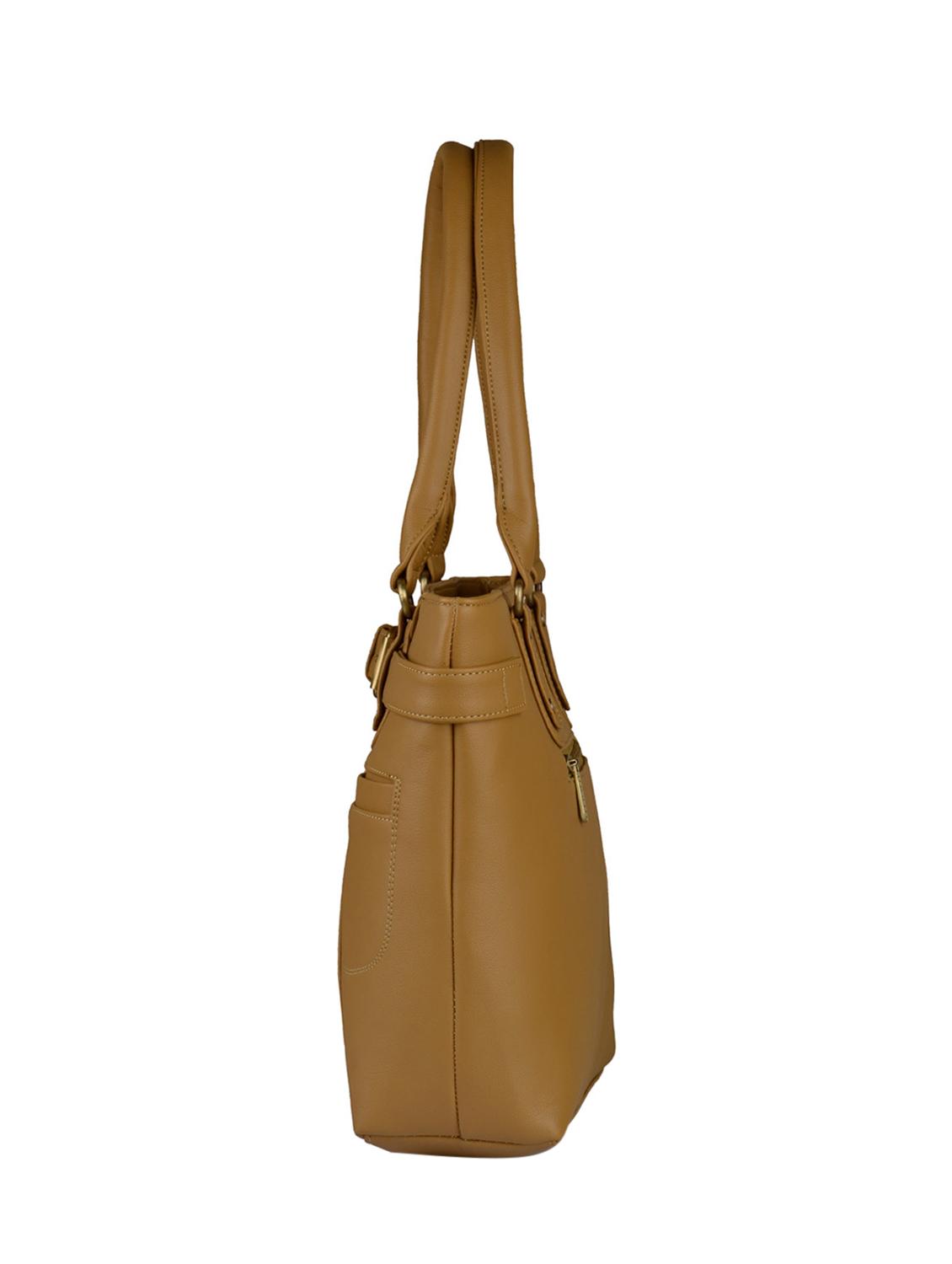 brown leatherette regular handbag - 15021128 - Zoom Image - 4