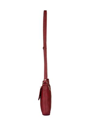 maroon leatherette regular sling bag - 15021148 - Standard Image - 4