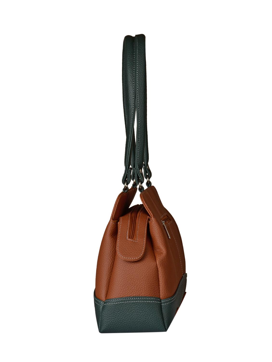 tan leatherette regular handbag - 15021154 - Zoom Image - 4