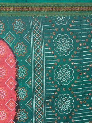 red art silk bandhani saree with blouse - 15021391 - Standard Image - 4
