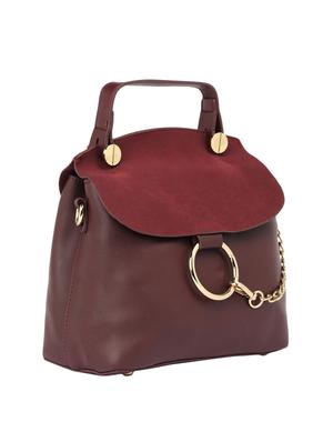 red leatherette regular sling bag - 15021667 - Standard Image - 4