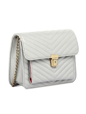 grey leatherette sling bag - 15021674 - Standard Image - 4