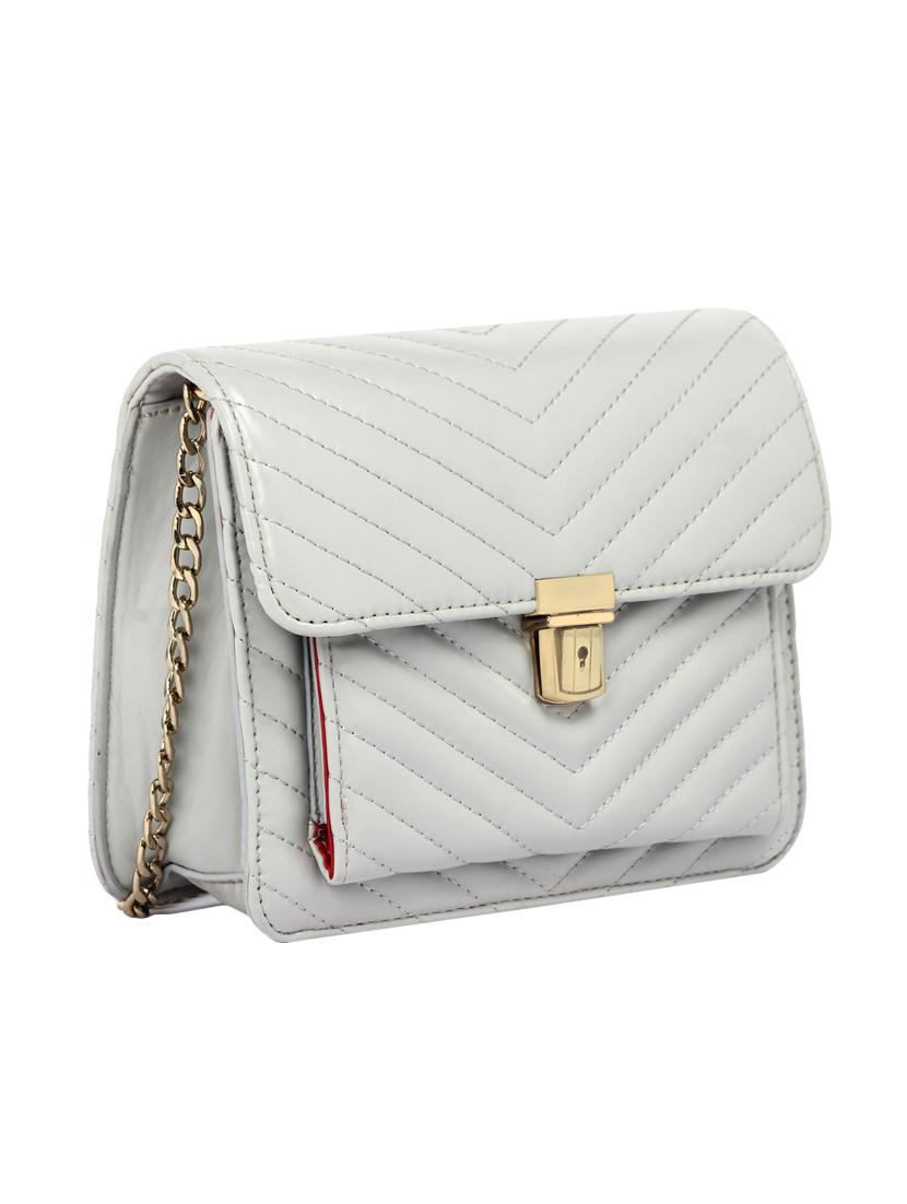 grey leatherette sling bag - 15021674 - Zoom Image - 4