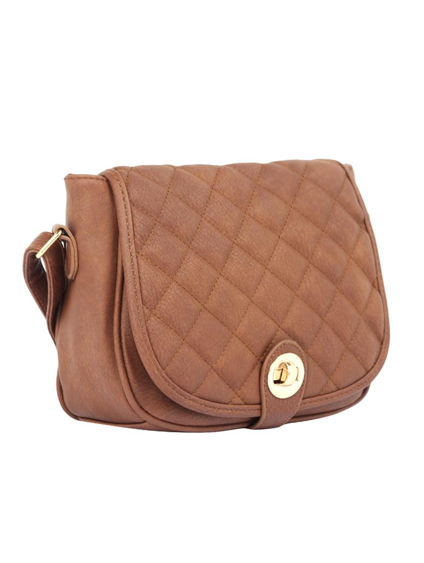 brown leatherette regular sling bag - 15021682 - Zoom Image - 4