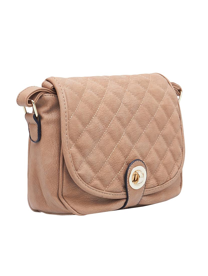 beige leatherette regular sling bag - 15021683 - Zoom Image - 4