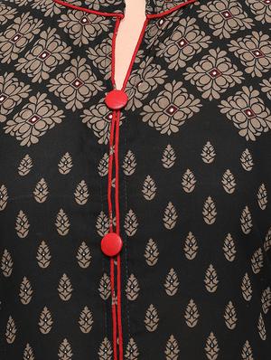 black crepe churidaar suits unstitched suit - 15021831 - Standard Image - 4