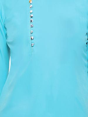 blue crepe patiyala suits unstitched suit - 15022280 - Standard Image - 4