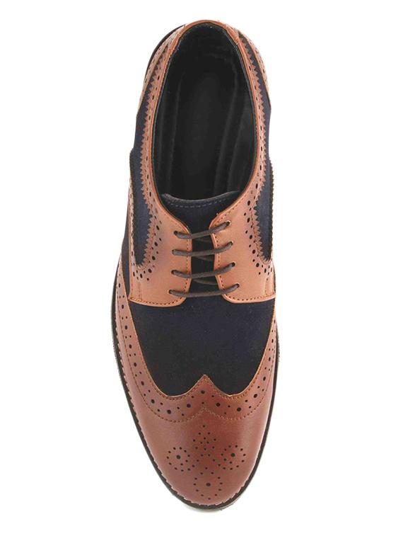 tan leatherette lace-up derby - 15022924 - Zoom Image - 4