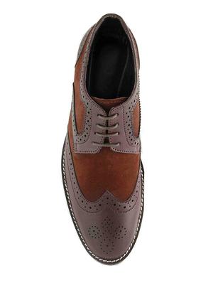 brown leatherette lace-up derby - 15022925 - Standard Image - 4