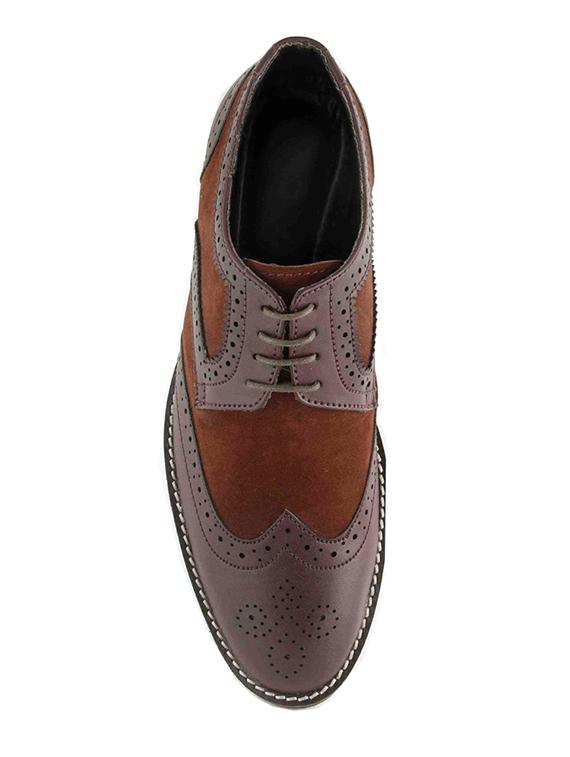 brown leatherette lace-up derby - 15022925 - Zoom Image - 4