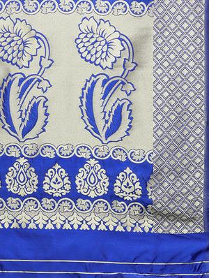 green cotton silk banarasi saree with blouse - 15023121 - Standard Image - 4