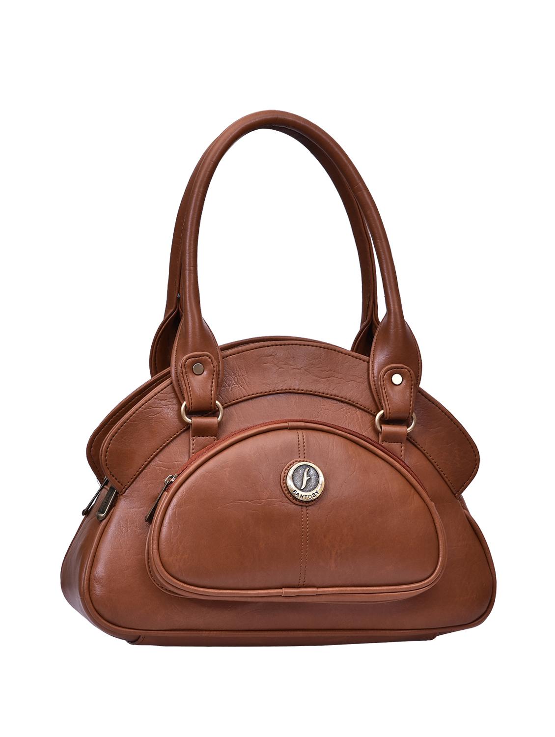 tan leatherette regular handbag - 15023436 - Zoom Image - 4