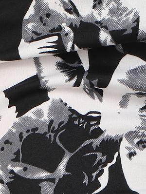 black floral crepe palazzo - 15023441 - Standard Image - 4