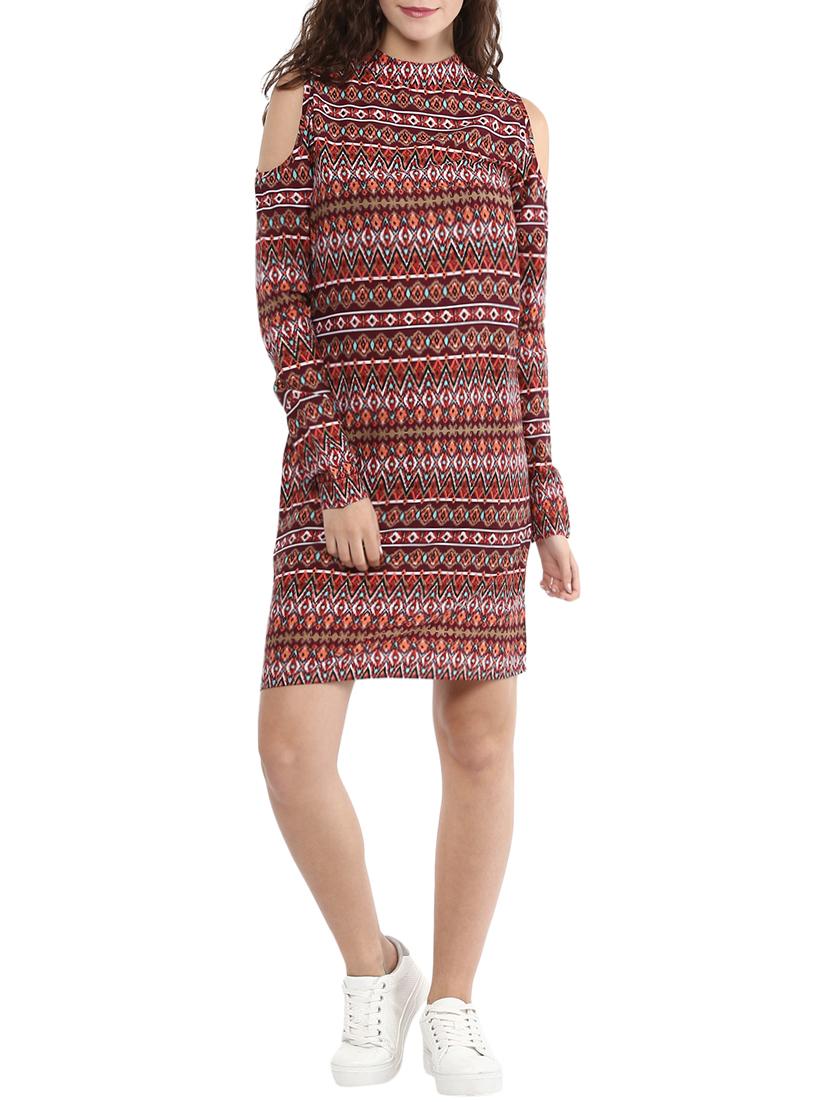 cold shoulder sheath dress - 15023591 - Zoom Image - 4