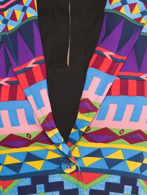 blue printed summer jacket - 15023986 - Standard Image - 4