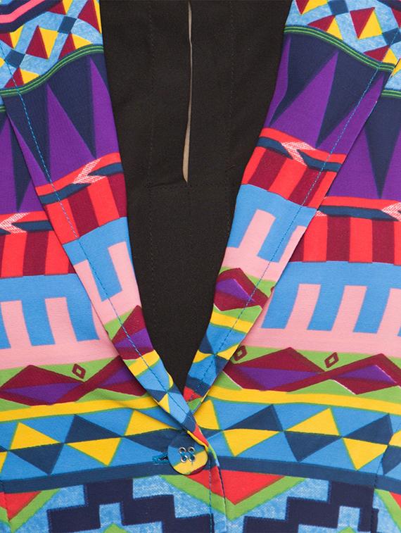 blue printed summer jacket - 15023986 - Zoom Image - 4