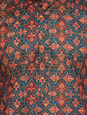 multi colored linen long kurta - 15024125 - Standard Image - 4