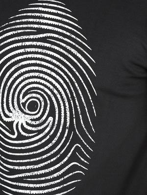 black cotton chest print t-shirt - 15024285 - Standard Image - 4