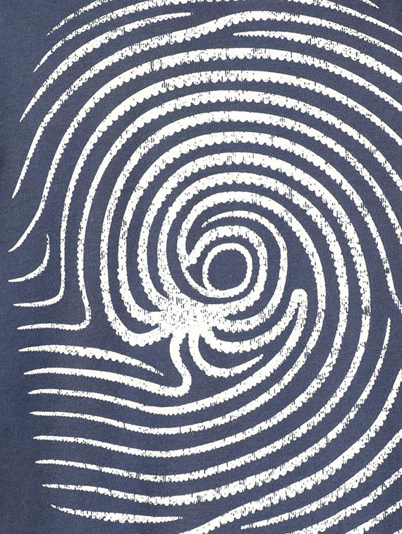 blue cotton chest print t-shirt - 15024286 - Zoom Image - 4