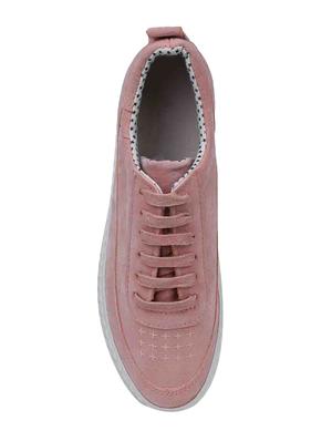 pink canvas laceup sneakers - 15024443 - Standard Image - 4
