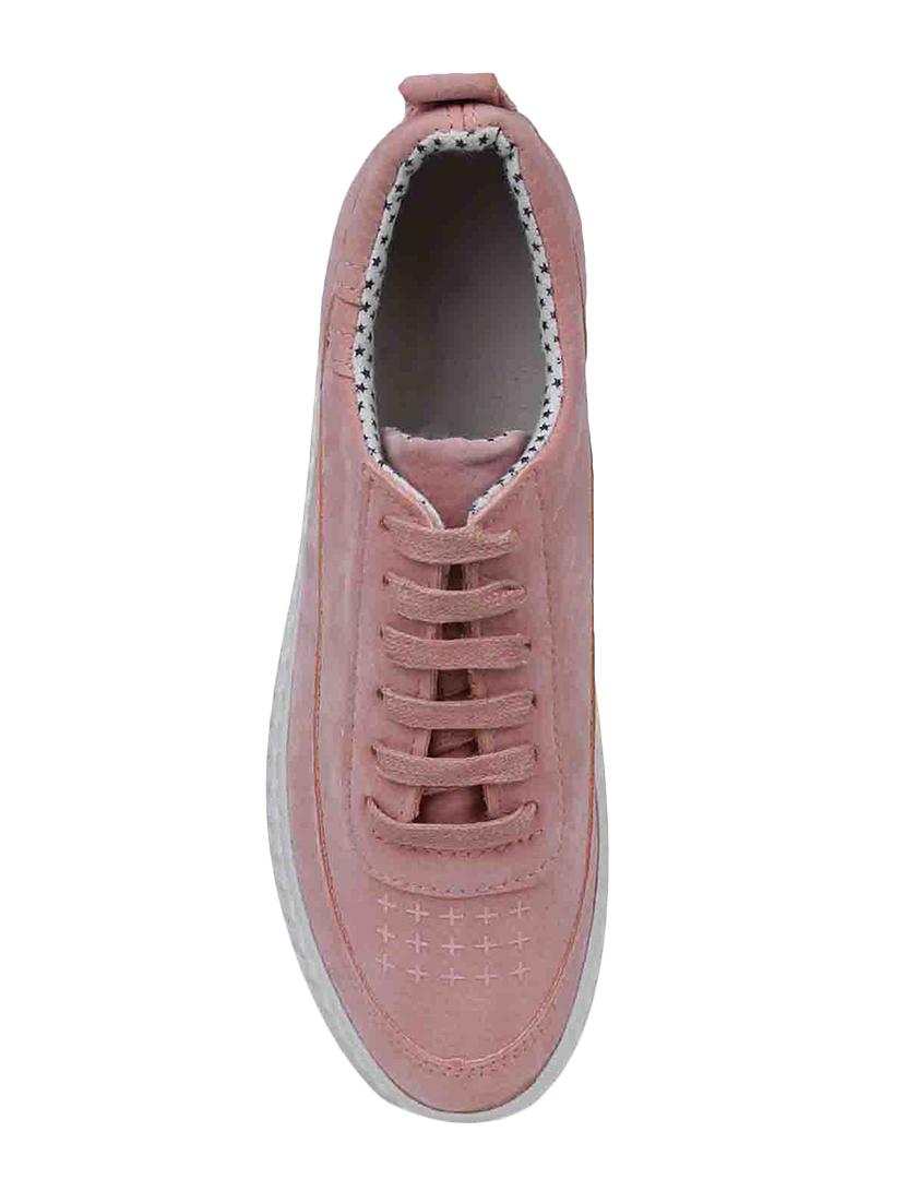 pink canvas laceup sneakers - 15024443 - Zoom Image - 4