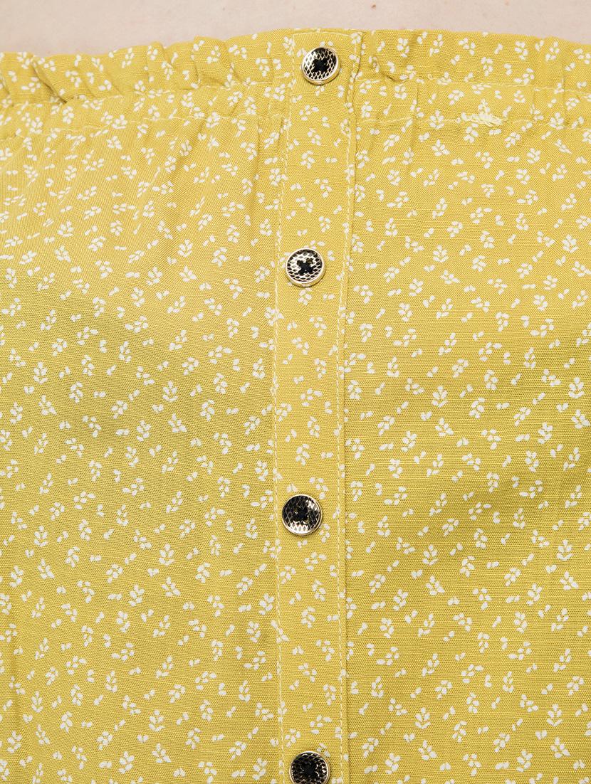 yellow viscose printed top - 15025556 - Zoom Image - 4