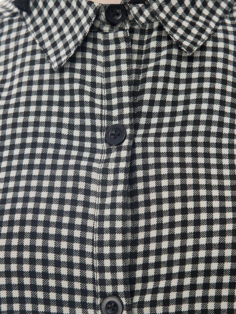black checkered shirt dress - 15025557 - Zoom Image - 4