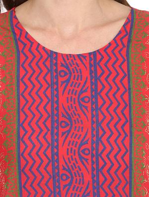 pink cotton straight kurta - 15026079 - Standard Image - 4