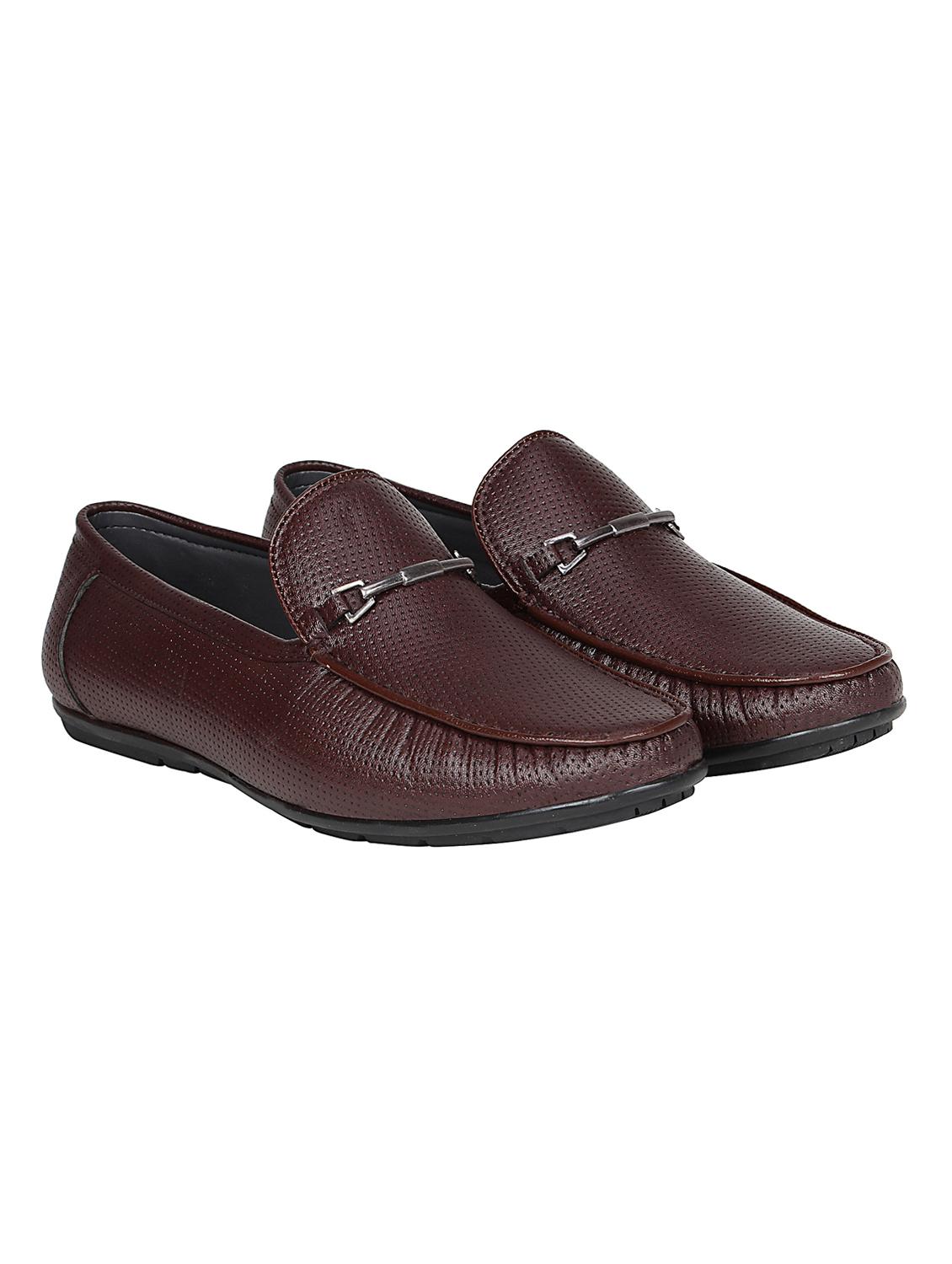 brown leatherette slip on loafer - 15026183 - Zoom Image - 4