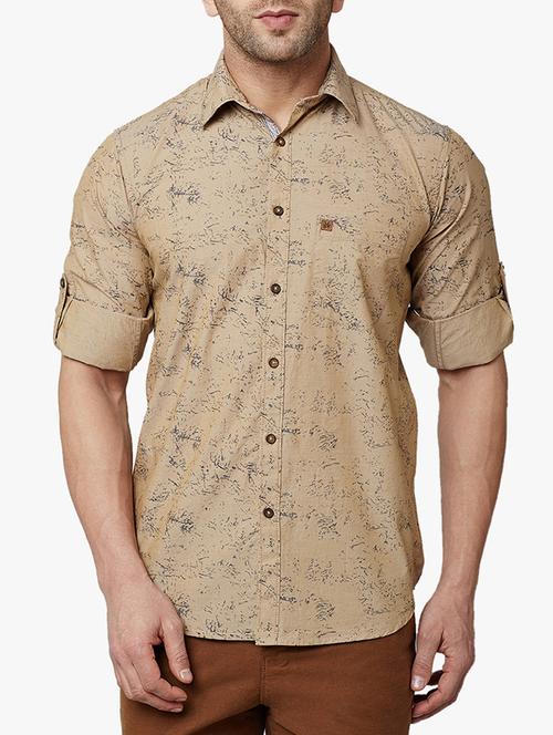 beige cotton casual shirt - 15026873 - Standard Image - 1