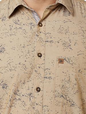 beige cotton casual shirt - 15026873 - Standard Image - 4
