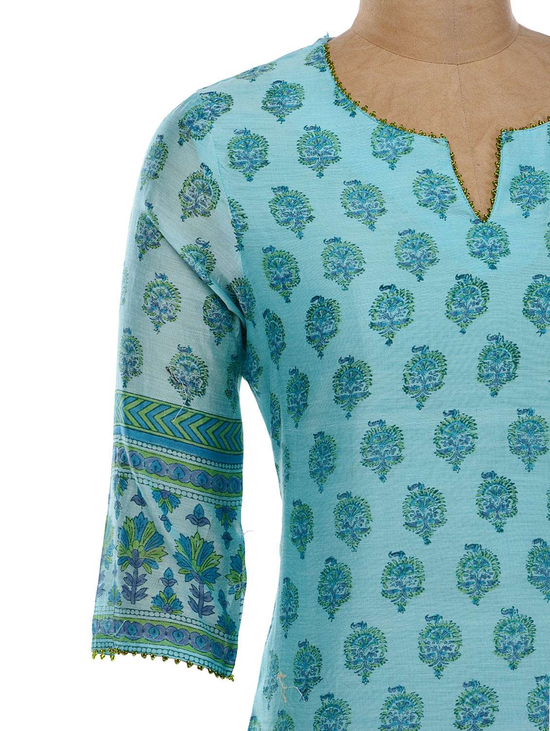 Buy Sea Green Printed Kurta for Women from Cotton Curio for ₹1199 at 0 off 2019