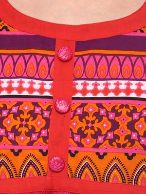 pink cotton flared kurta - 15027464 - Standard Image - 4