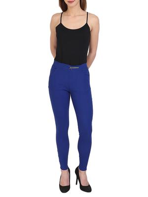 blue cotton lycra jeggings - 15027545 - Standard Image - 4