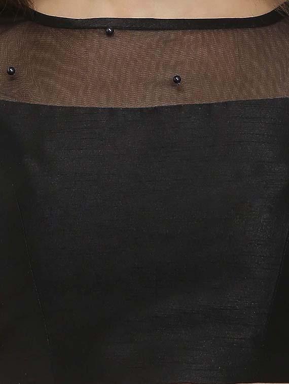 black georgette solid blouse - 15027602 - Zoom Image - 4