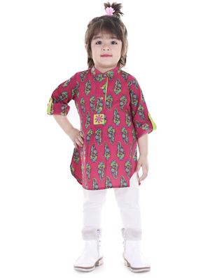 pink cotton kurti - 15027928 - Standard Image - 4