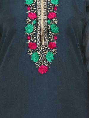 grey embroidered unstitched suit - 15029083 - Standard Image - 4