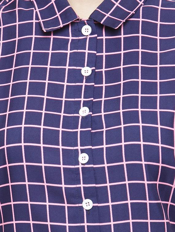 Checkered straight kurta - 15029885 - Zoom Image - 4