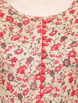 Printed flared kurta - 15029894 - Standard Image - 4